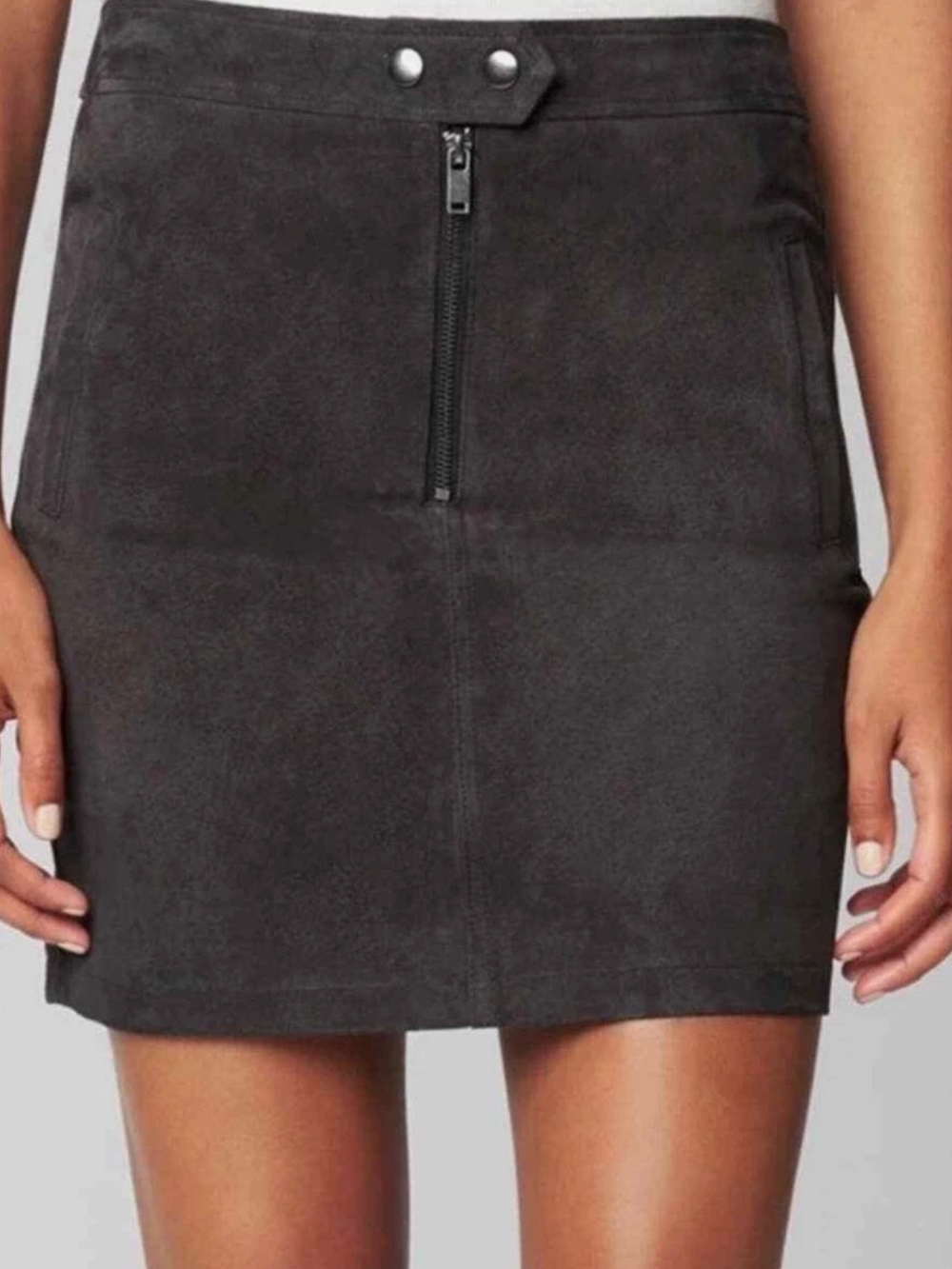 Blank NYC Moon Child Suede Leather Miniskirt
